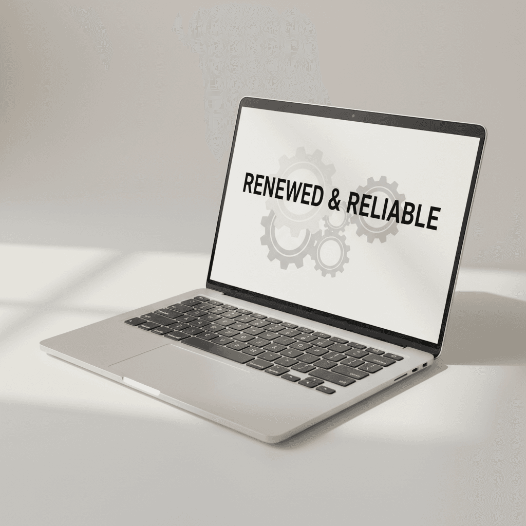 Refurbished MacBook being inspected
