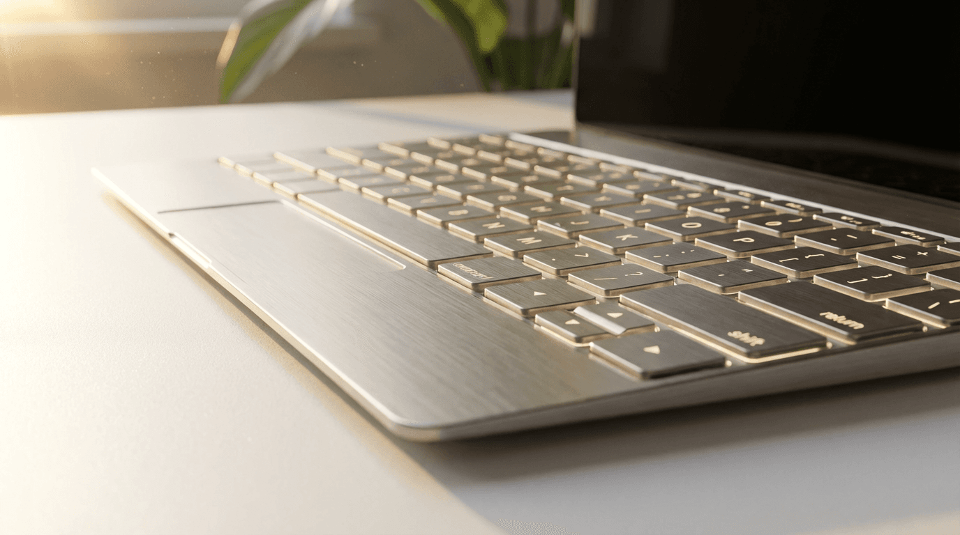 Refurbished MacBook being checked on a workbench in London